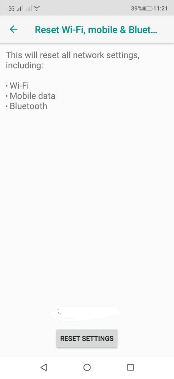 reset network settings samsung phone